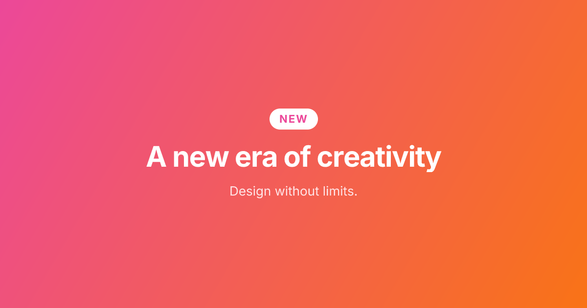 Bold gradient (Centered · Gradient), an Open Graph image made with OG Cover
