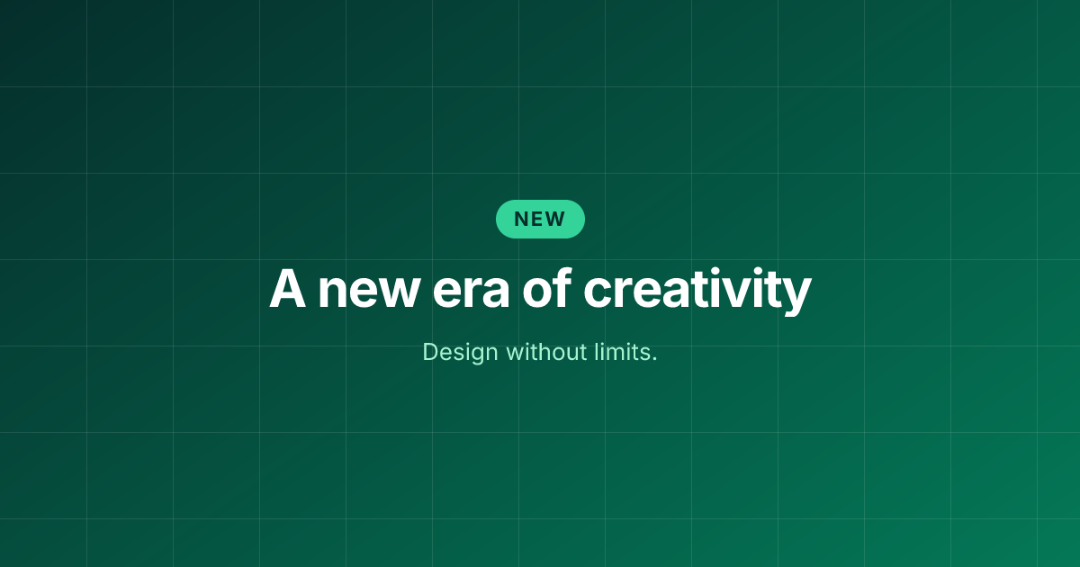 Bold gradient template in the Forest palette