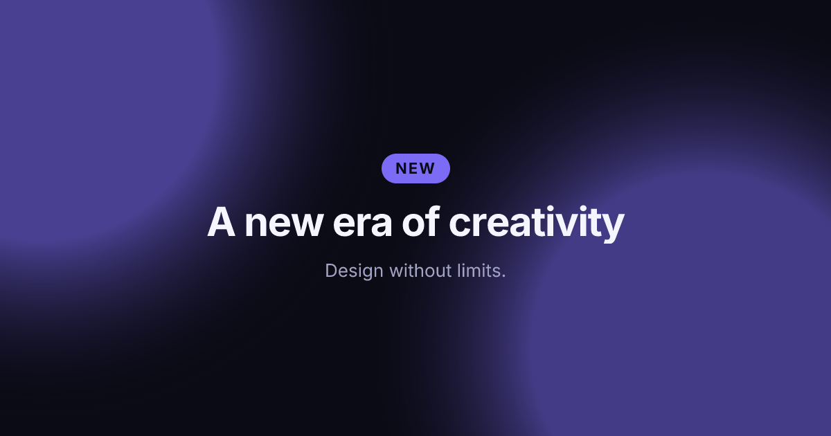 Bold gradient template in the Midnight palette