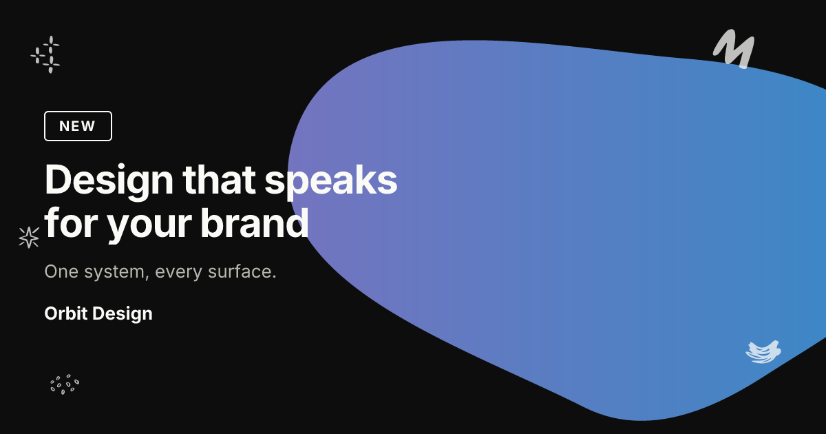 Brand bloom template in the Chalk palette
