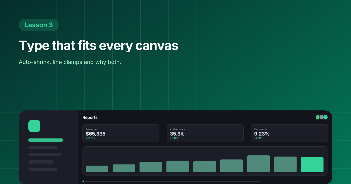 Course lesson template in the Forest palette