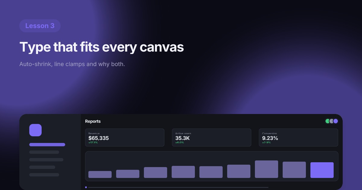 Course lesson template in the Midnight palette