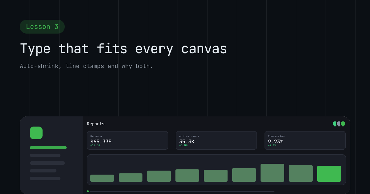 Course lesson template in the Terminal palette