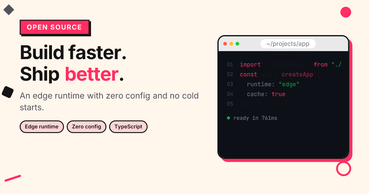 Developer terminal template in the Memphis palette