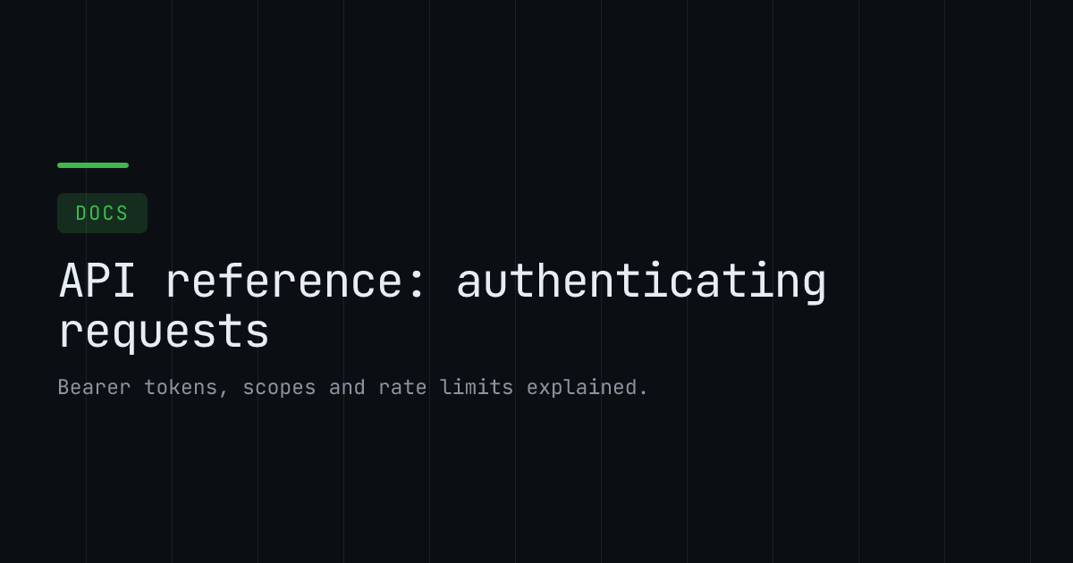 Docs page template in the Terminal palette