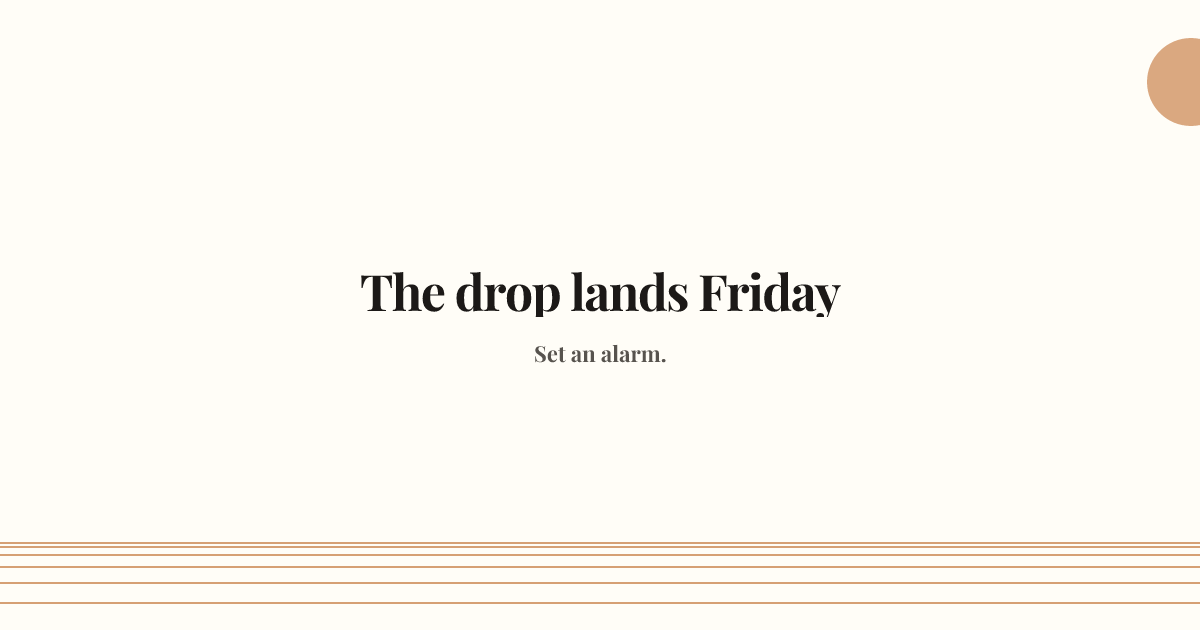 Drop announcement template in the Paper palette