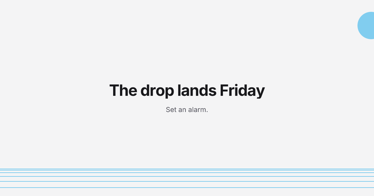 Drop announcement template in the Studio palette