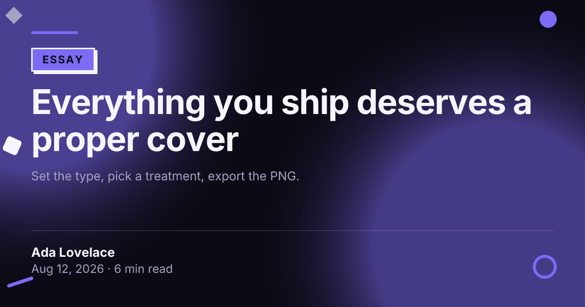 Feature essay template in the Midnight palette