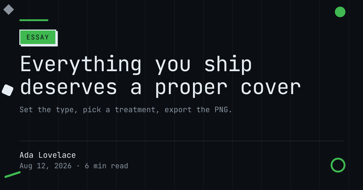 Feature essay template in the Terminal palette