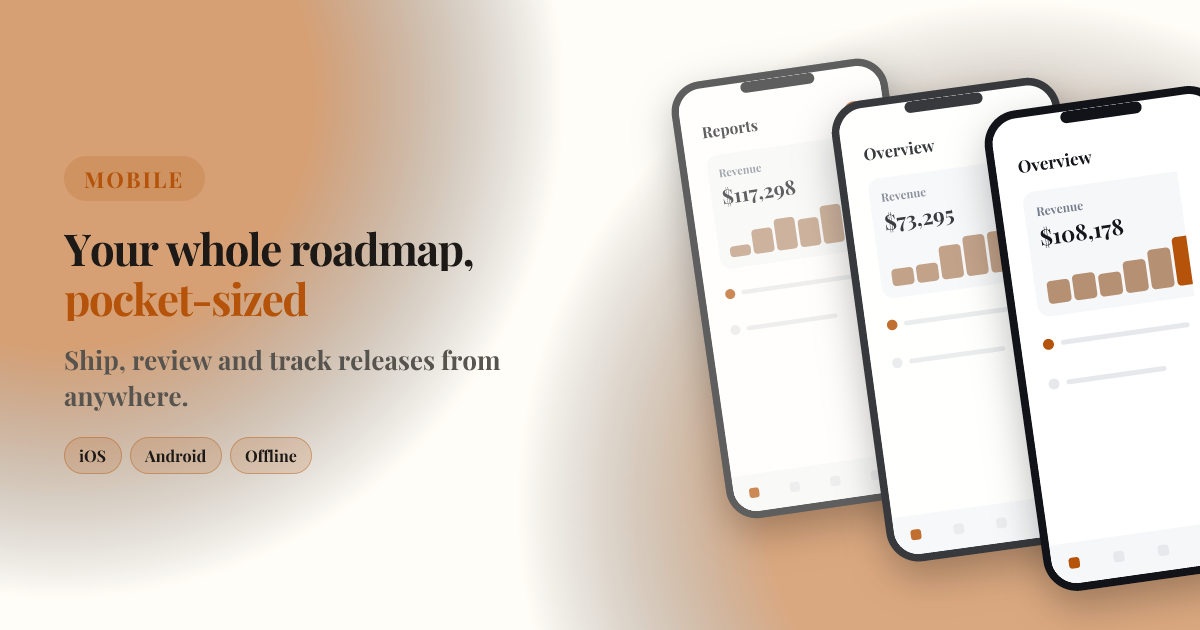 Handset row template in the Paper palette