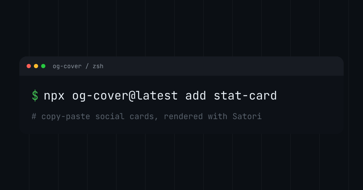 Install command (Terminal · Terminal), an Open Graph image made with OG Cover