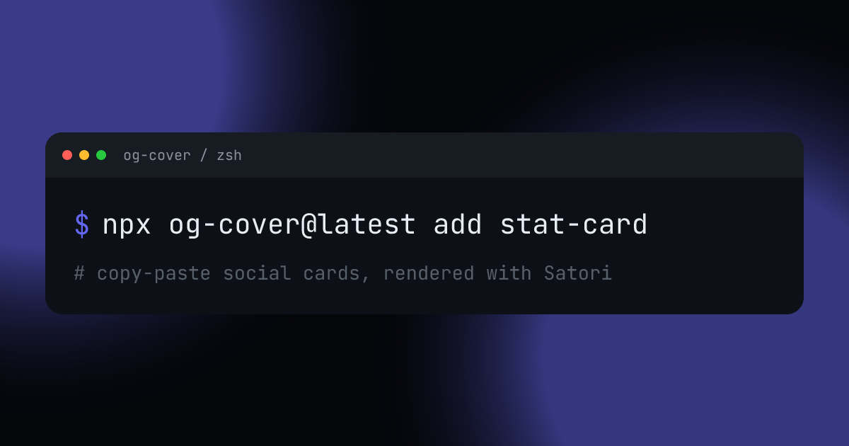 Install command template in the Aurora palette