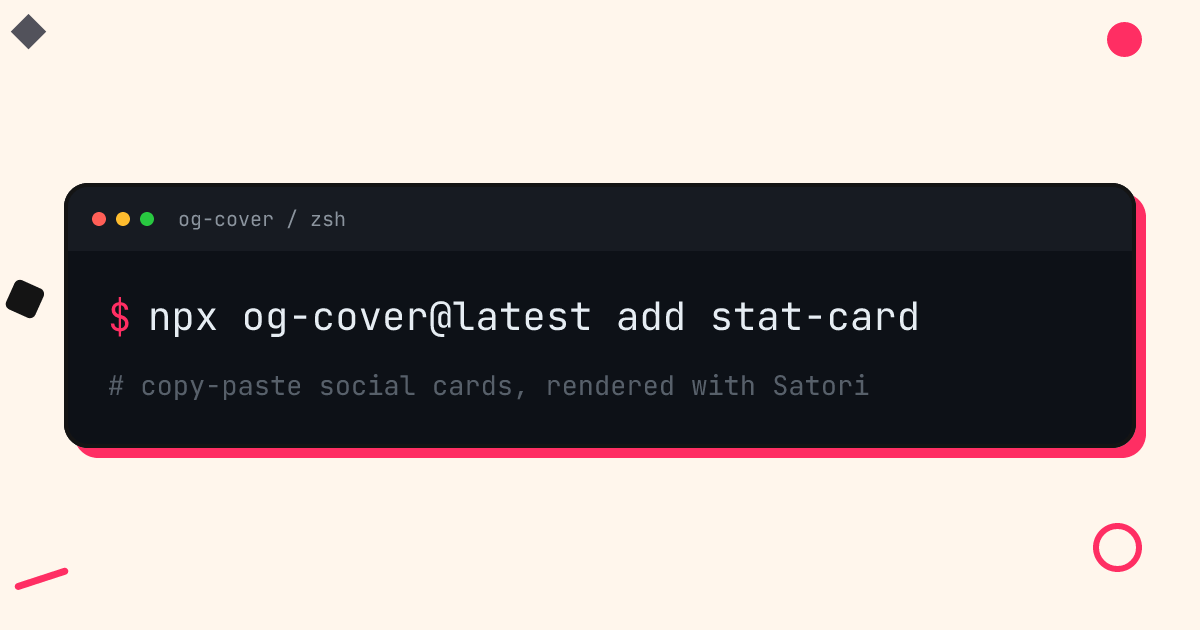 Install command template in the Memphis palette