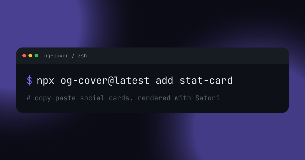 Install command template in the Midnight palette