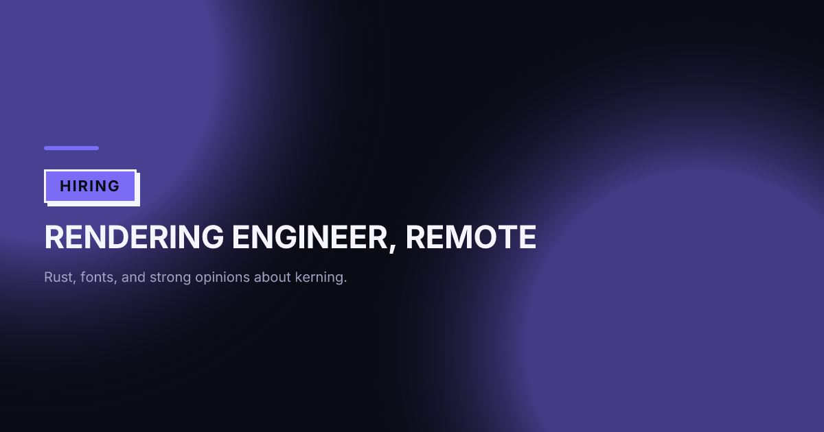 Job opening template in the Midnight palette