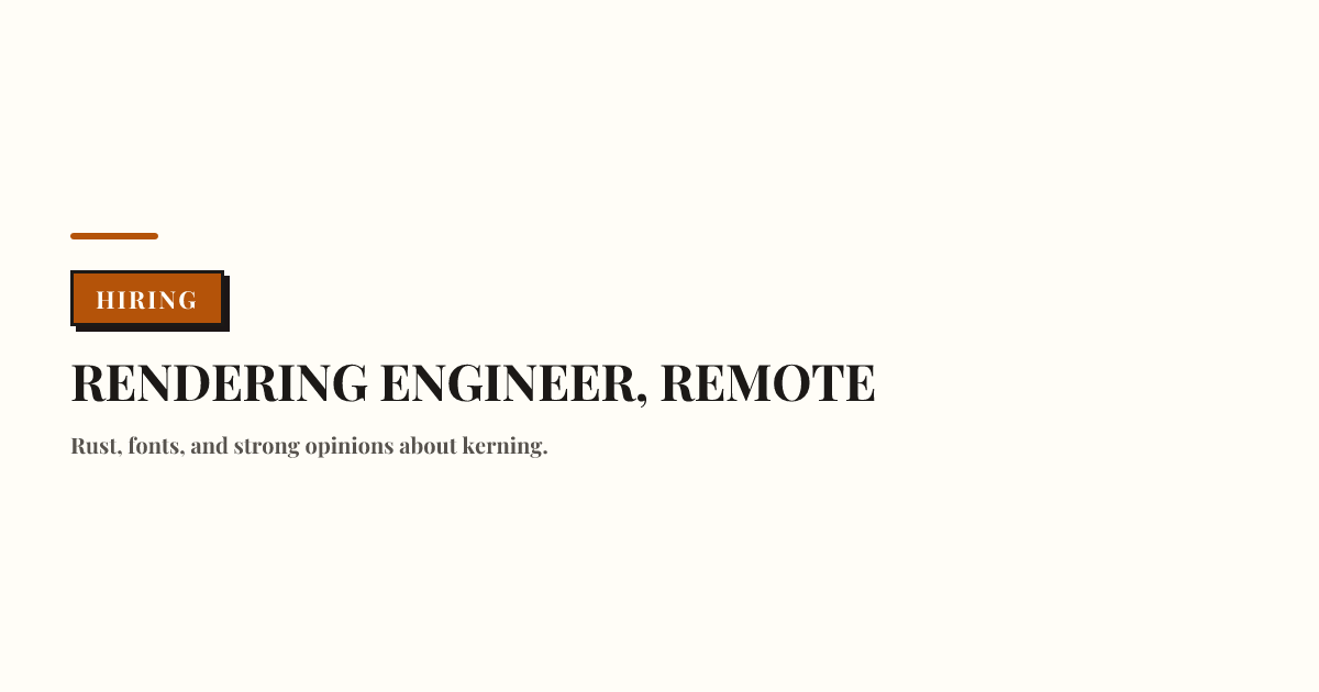 Job opening template in the Paper palette