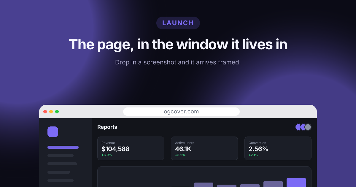 Landing page template in the Midnight palette