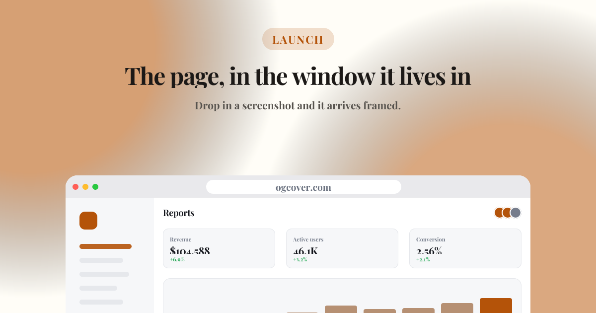 Landing page template in the Paper palette