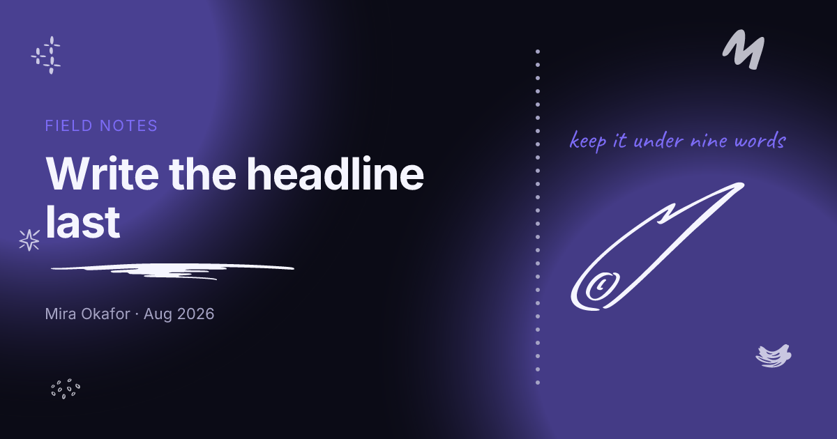 Margin aside template in the Midnight palette