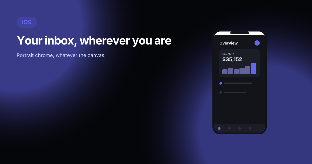 Mobile app template in the Aurora palette
