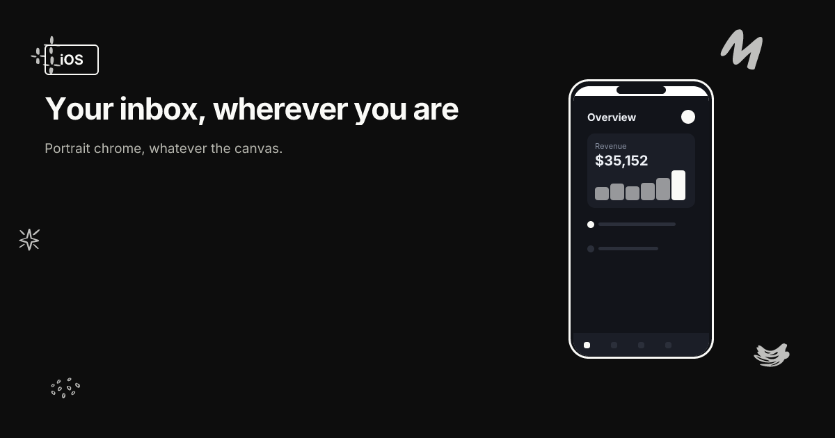 Mobile app template in the Chalk palette