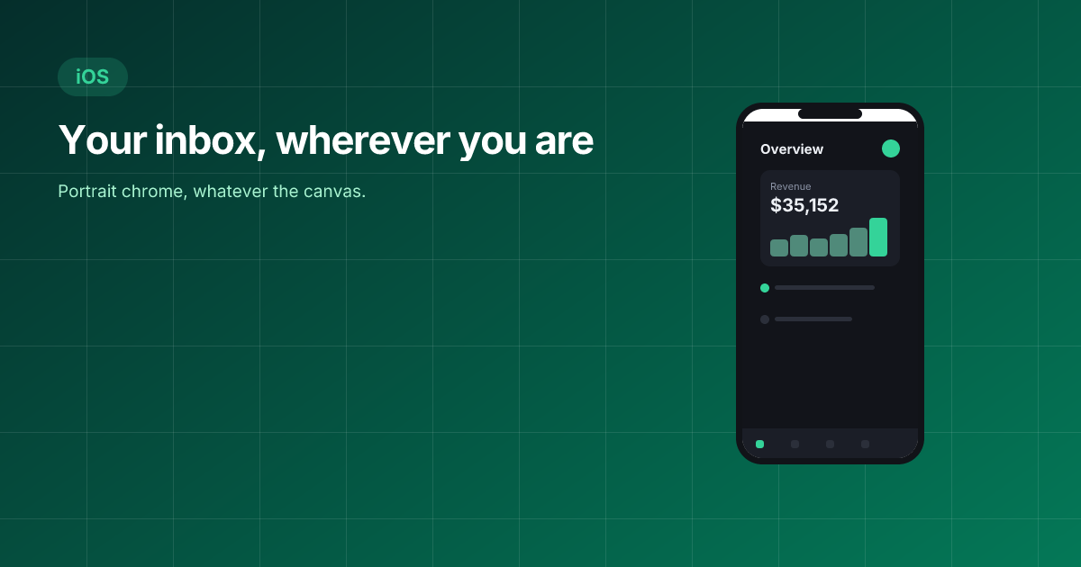 Mobile app template in the Forest palette