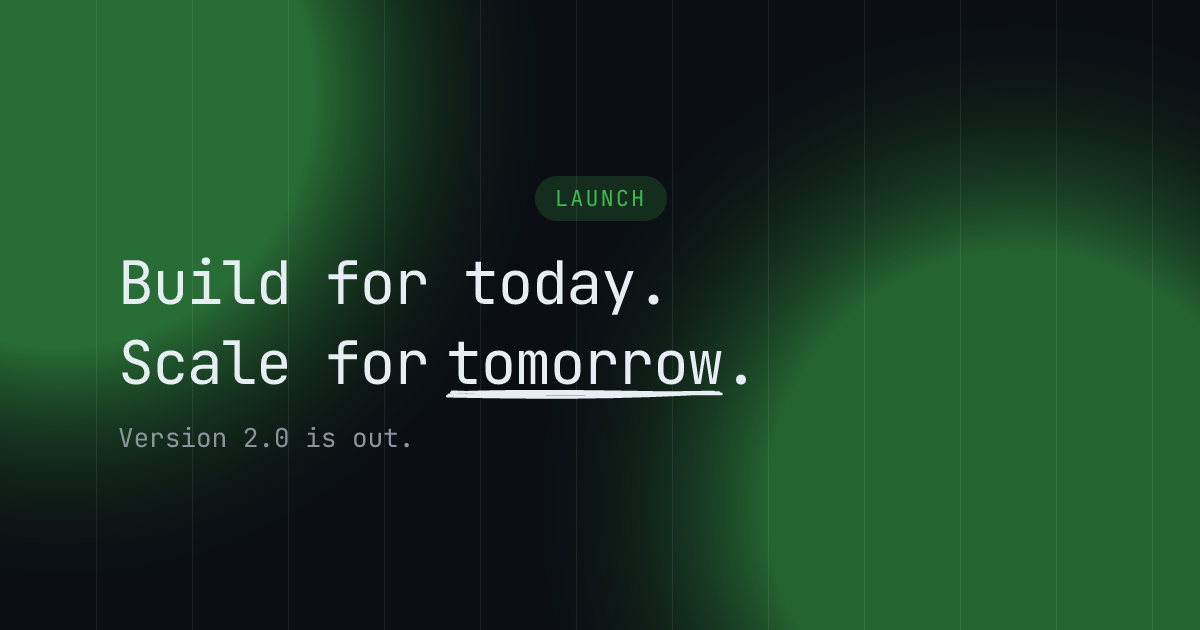 Product launch template in the Terminal palette