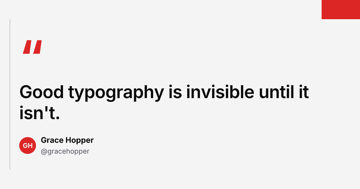 Pull quote (Quote · Swiss), an Open Graph image made with OG Cover