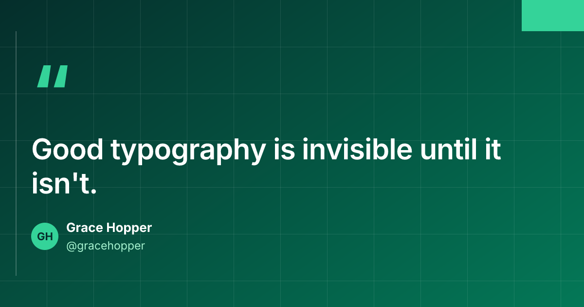 Pull quote template in the Forest palette