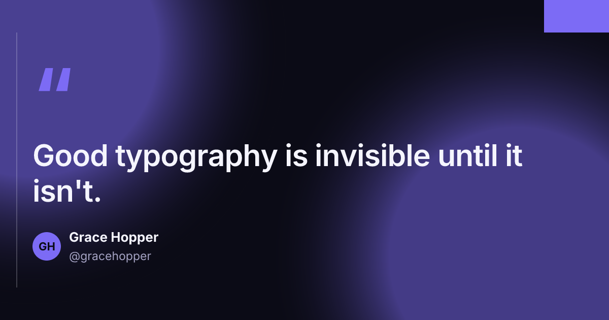 Pull quote template in the Midnight palette