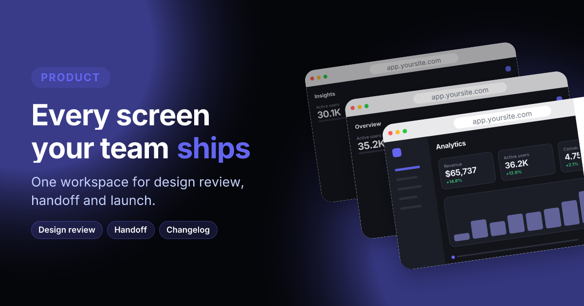 Screen deck template in the Aurora palette