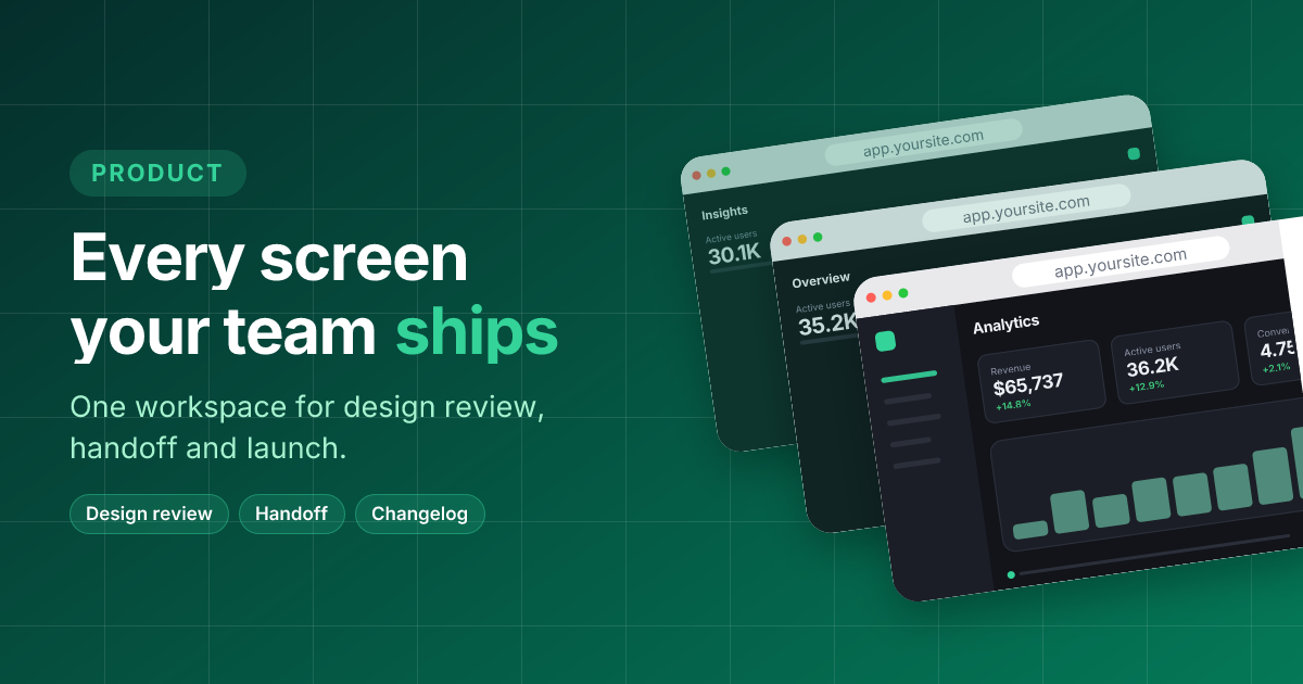 Screen deck template in the Forest palette