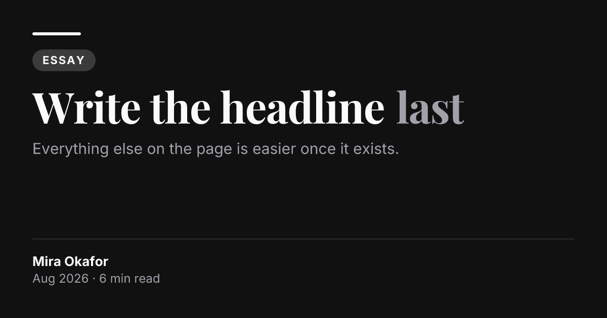 Second clause (Editorial · Mono), an Open Graph image made with OG Cover