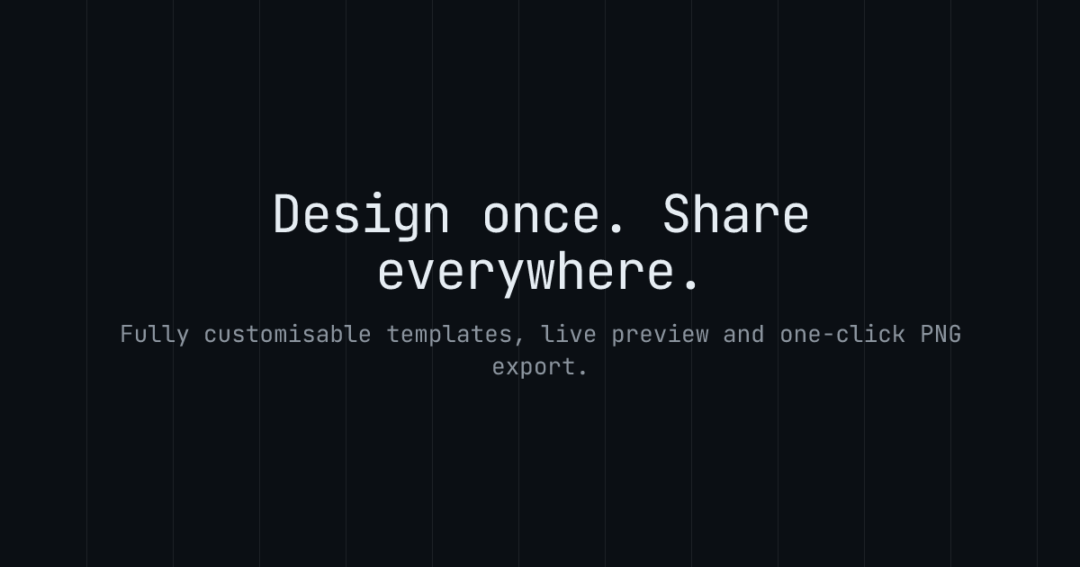 Statement card template in the Terminal palette
