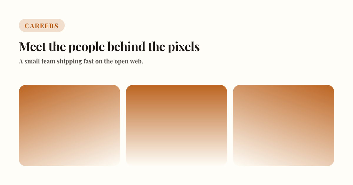 Team grid template in the Paper palette